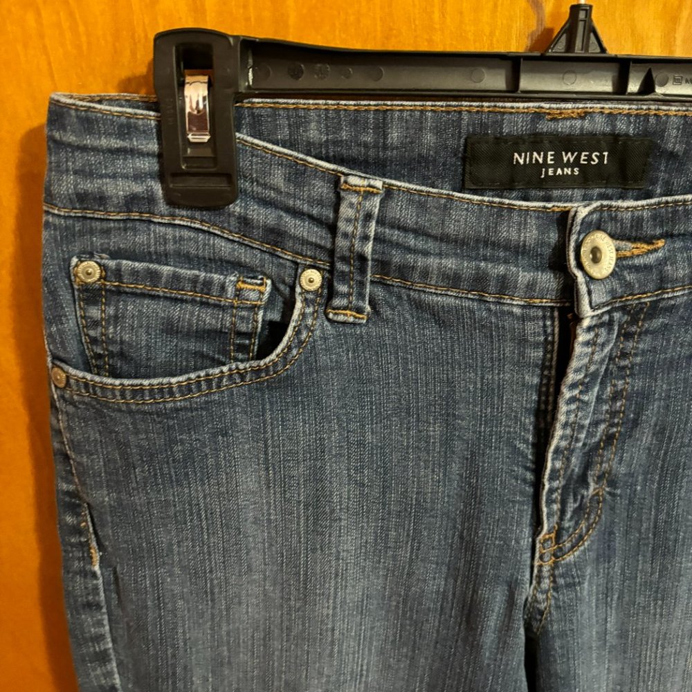 Nine West West End Midrise Jeans Button Pockets Size 6 - Picture 3 of 16